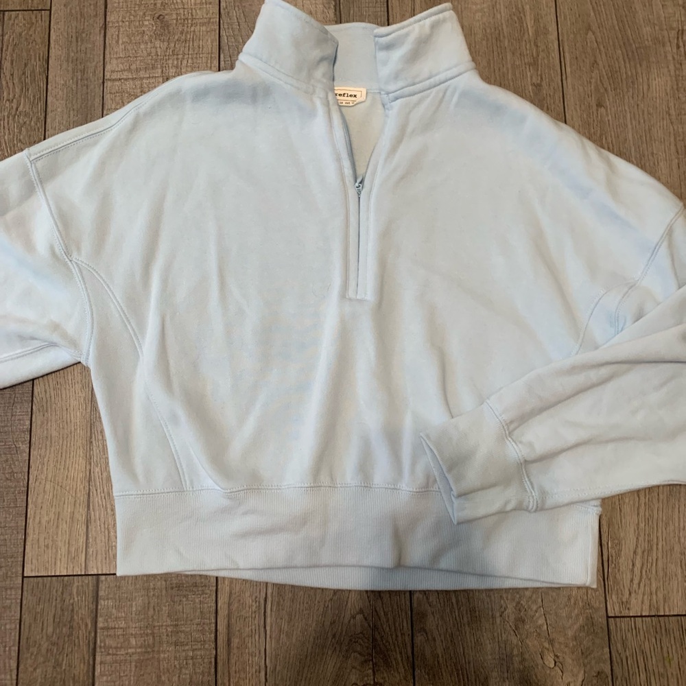 NWOT Reflex Sky Blue Zip Pullover